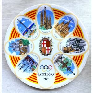 Display Plate-Barcelona Olympics 1992-Spain-Commerative-Spain Landmarks-9.5 in